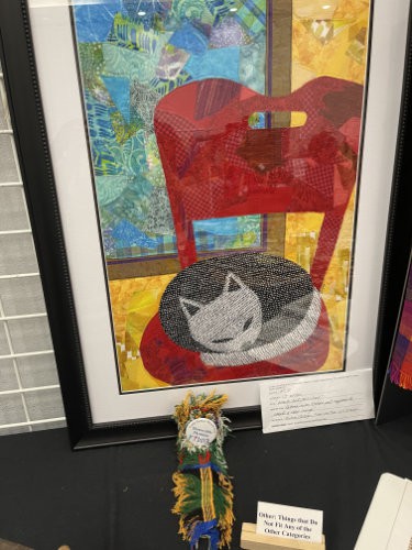 Cat Fiber Collage 2023 Fiber Exhibit