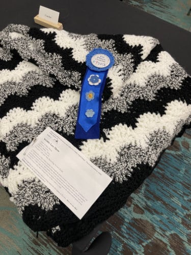 Crocheted Serenity Lace Throw 2023 Fiber Exhibit